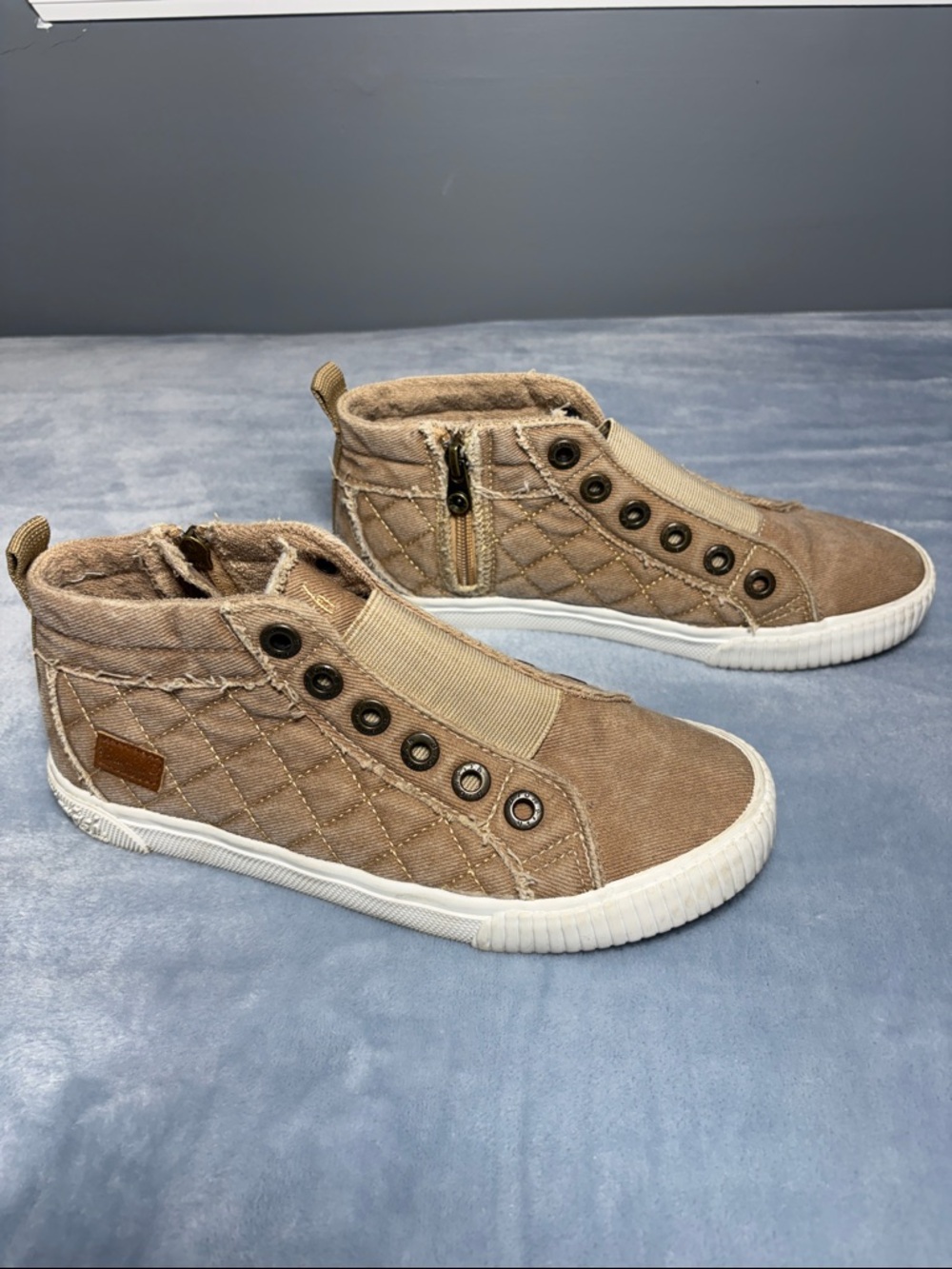 Blowfish Malibu Casual Slip-On Canvas Sneakers in Tan - Picture 3 of 9